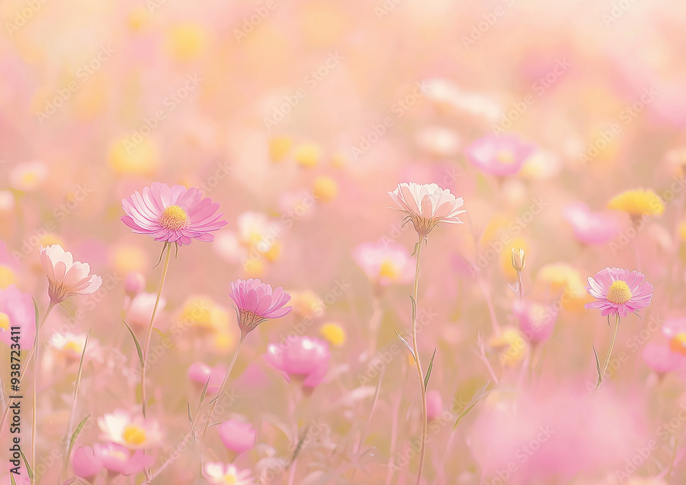 This image showcases a serene meadow filled with delicate pastel flowers, creating a dreamy and tranquil atmosphere that evokes a sense of calm and natural beauty. This image showcases a serene meadow filled with delicate pastel flowers, creating a dreamy and tranquil atmosphere that evokes a sense of calm and natural beauty.