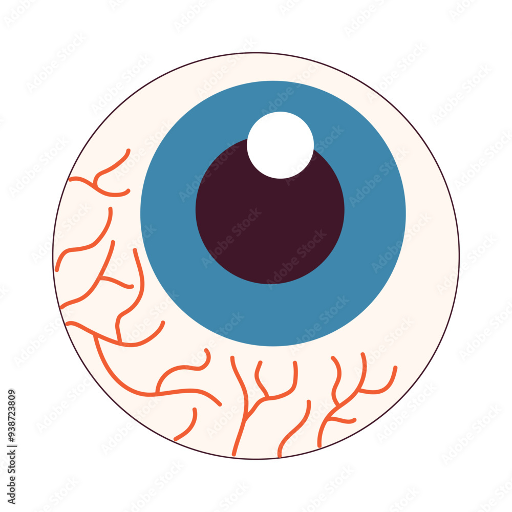 Sinister Halloween illustration featuring a large, eerie eye with red blood vessels. Perfect for horror themed designs, spooky invitations, and Halloween decorations. Sinister Halloween illustration featuring a large, eerie eye with red blood vessels. Perfect for horror themed designs, spooky invitations, and Halloween decorations.