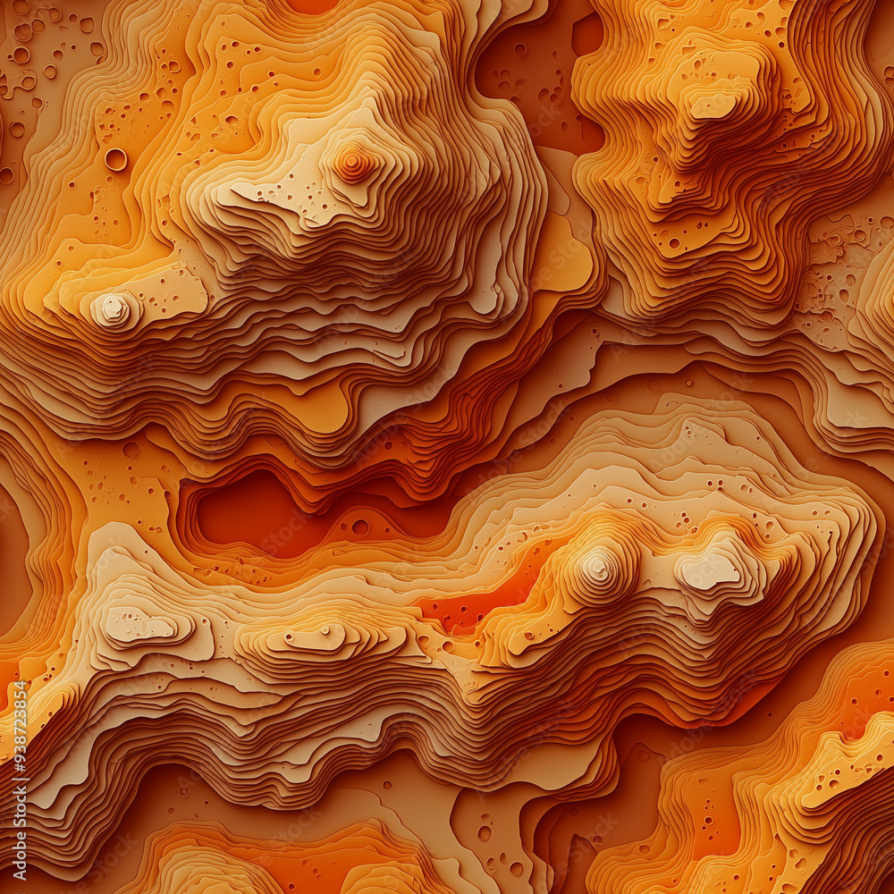 Φωτογραφία 3Dペーパークラフト風の火星地形パターン