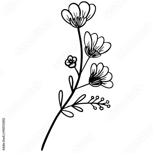 hand drawn flowers