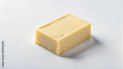 Butter block isolated on transparent or white background