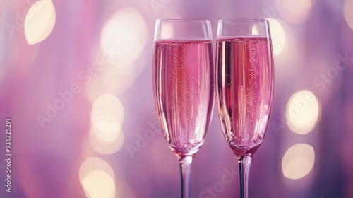 Pink champagne in elegant glasses, festive celebration and luxury lifestyle, sparkling drink and joyful occasion