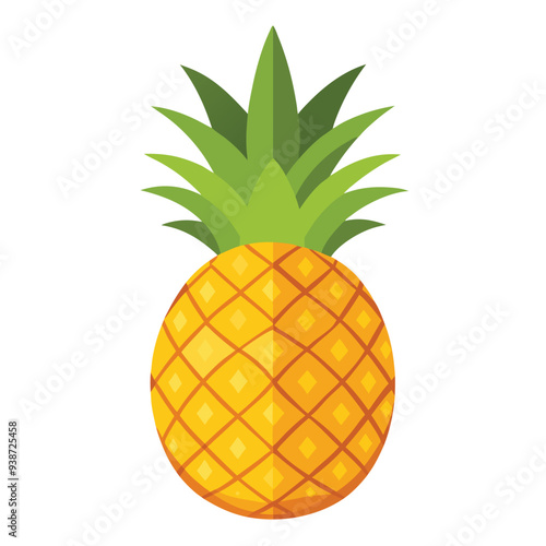 Pineapples clipart, pineapples vector illustration, pineappled clipart juice, premium ananas logo, pineapples template, fresh ananas isolated on white