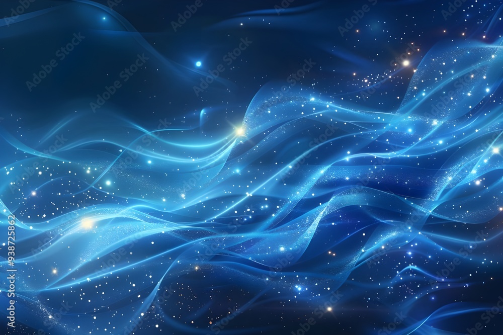 Abstract Blue Glowing Waves Abstract Blue Glowing Waves