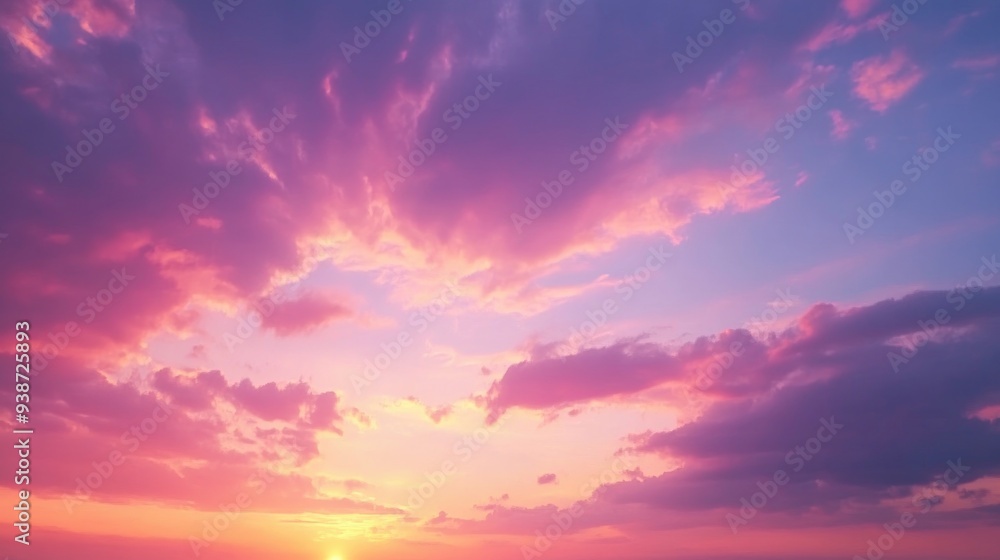 Pink clouds during a dramatic sunset, vibrant sky and colorful horizon, peaceful evening and scenic nature view Pink clouds during a dramatic sunset, vibrant sky and colorful horizon, peaceful evening and scenic nature view