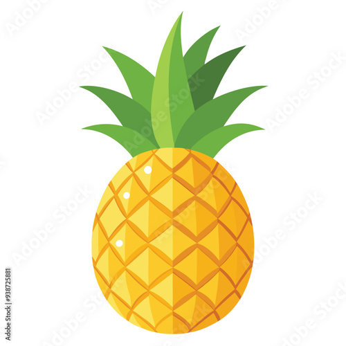 Pineapples clipart, pineapples vector illustration, pineappled clipart juice, premium ananas logo, pineapples template, fresh ananas isolated on white