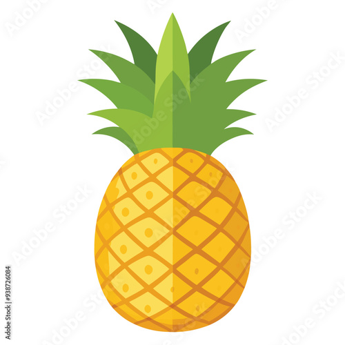 Pineapples clipart, pineapples vector illustration, pineappled clipart juice, premium ananas logo, pineapples template, fresh ananas isolated on white