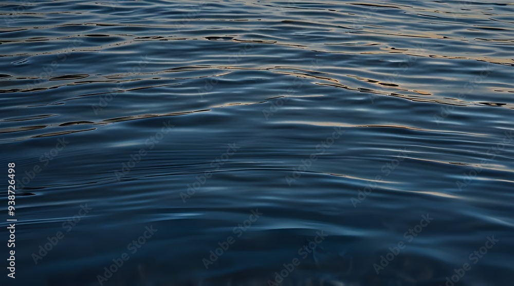 Naklejka premium Closeup of rippled water surface Abstract background.generative.ai 