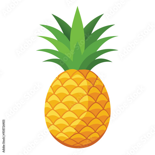 Pineapples clipart, pineapples vector illustration, pineappled clipart juice, premium ananas logo, pineapples template, fresh ananas isolated on white