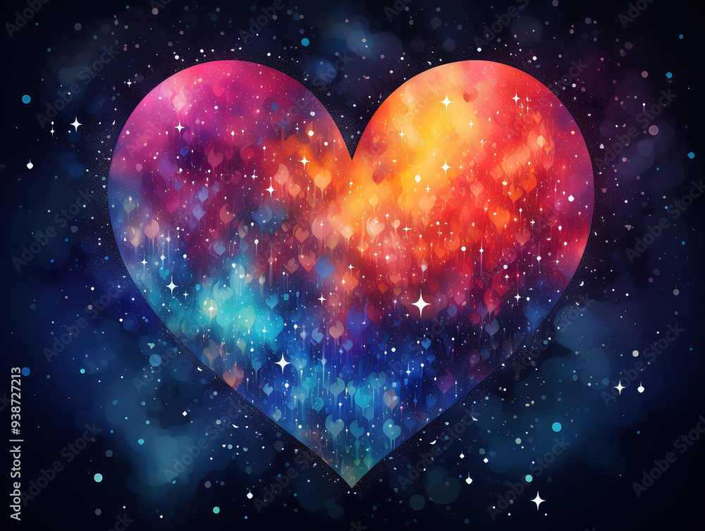 Glowing sparkle heart with text space background. Glowing sparkle heart with text space background.