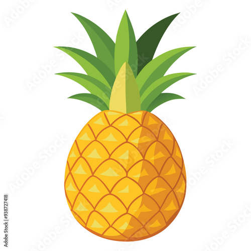 Pineapples clipart, pineapples vector illustration, pineappled clipart juice, premium ananas logo, pineapples template, fresh ananas isolated on white
