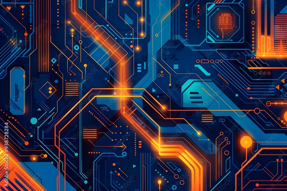 Abstract Futuristic Circuit Board Abstract Futuristic Circuit Board