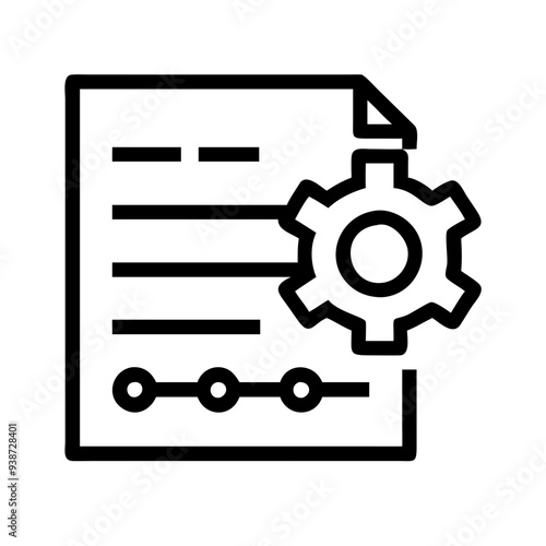 Flat setting gear vector illustration, ideal for app UI, tech dashboards, and web admin interfaces.