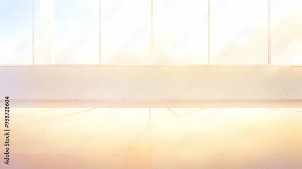 Sunlight Streaming Through Windows in a Room with a Bright Background Sunlight Streaming Through Windows in a Room with a Bright Background