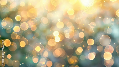 Abstract holiday background with shimmering lights and soft bokeh.