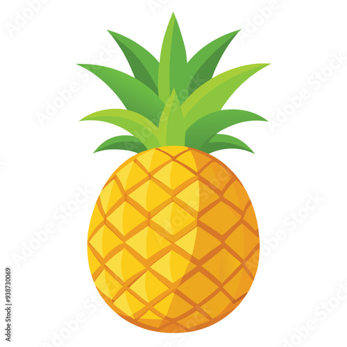 Pineapples clipart, pineapples vector illustration, pineappled clipart juice, premium ananas logo, pineapples template, fresh ananas isolated on white