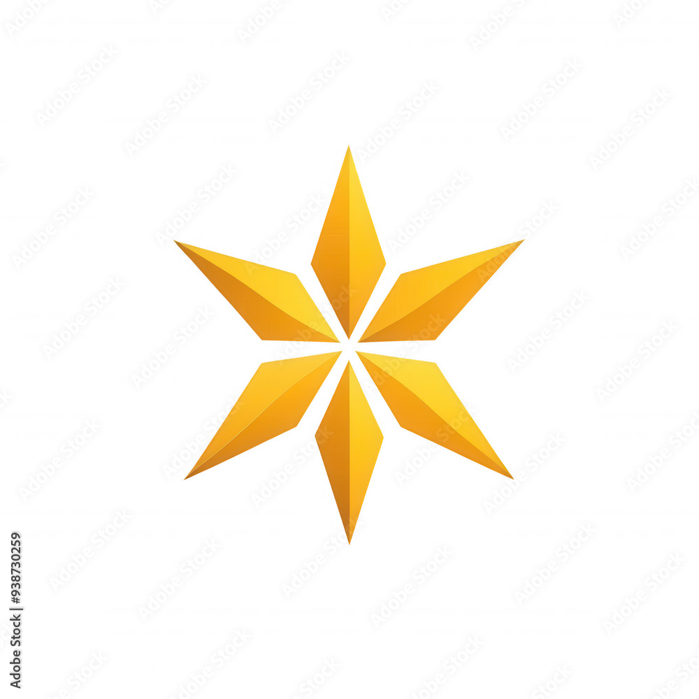 Eight-pointed star icon in gold color perfect for decoration or logo design Eight-pointed star icon in gold color perfect for decoration or logo design