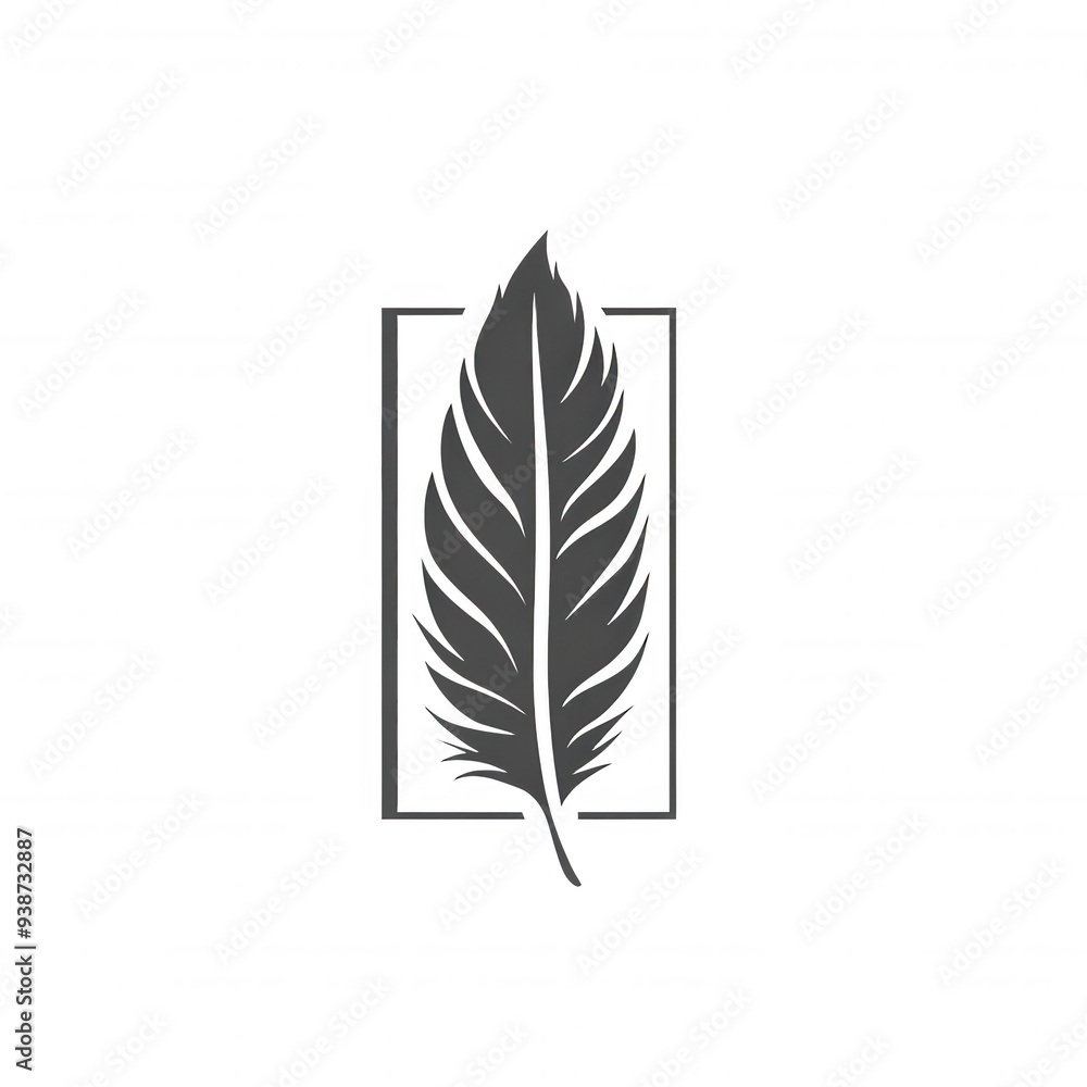 Simple and elegant feather icon design perfect for logo branding or website design Simple and elegant feather icon design perfect for logo branding or website design