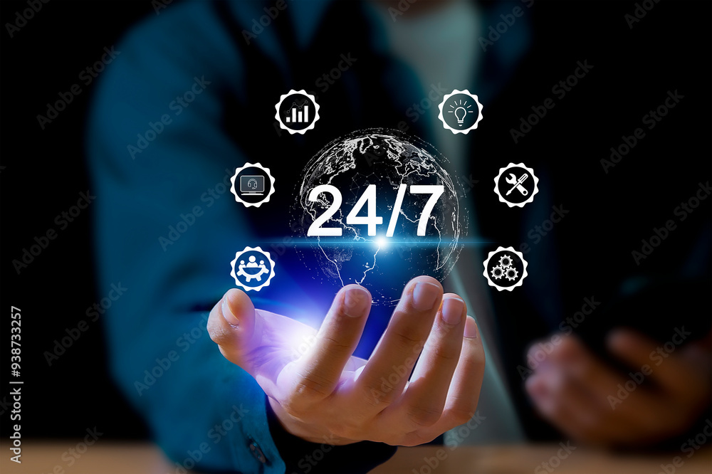 24 hour service online store concept After-sales service in 24h online service with 24h access to global customer service. 24 hour service online store concept After-sales service in 24h online service with 24h access to global customer service.