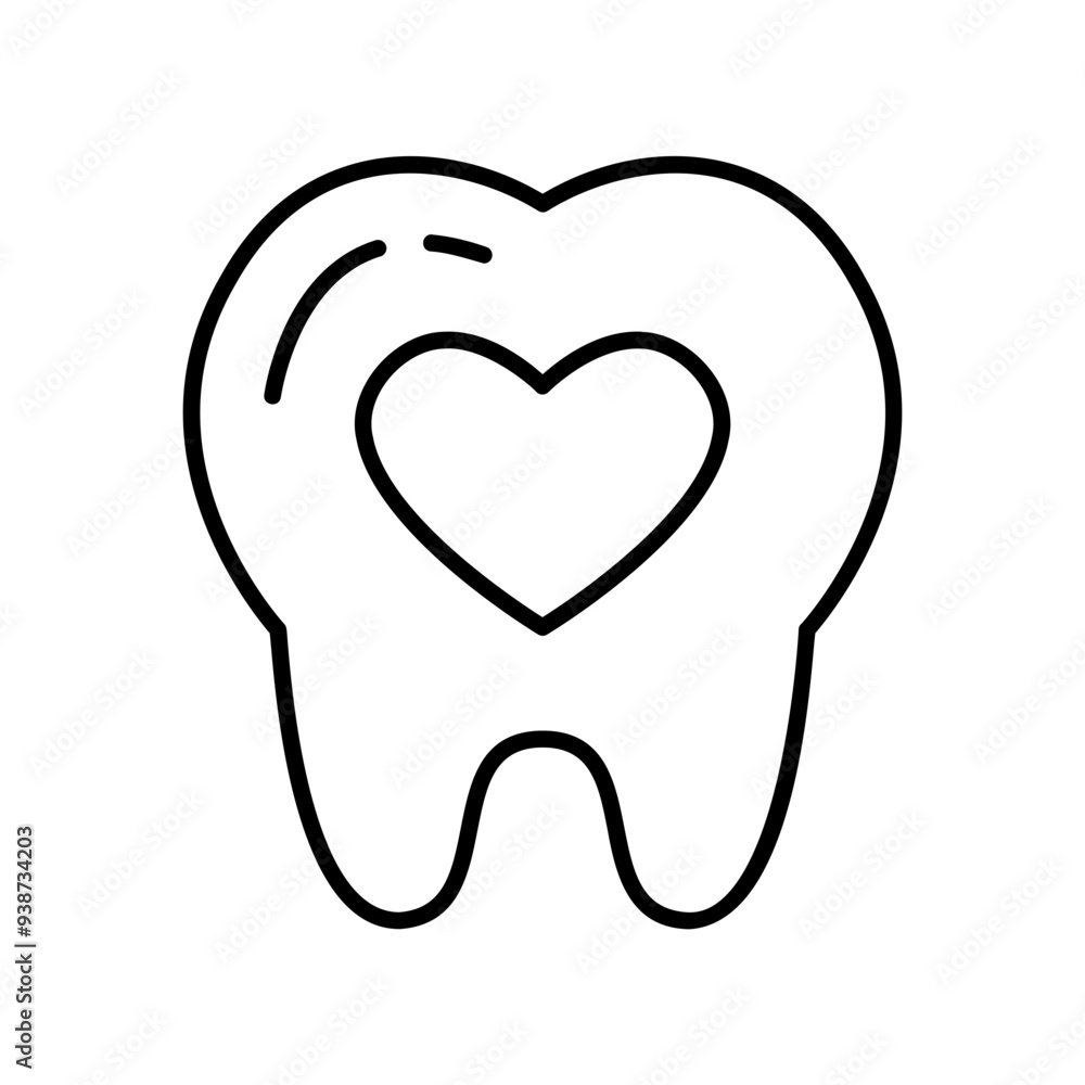 tooth with heart tooth with heart