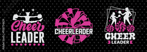 Cheerleader SVG Cheerleading Cheer Life Bundle Cheer Team Cheer Quote Design PET 00670
