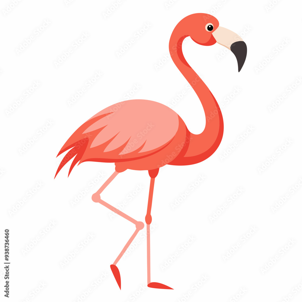 Naklejka premium flamingo bird vector logo icon