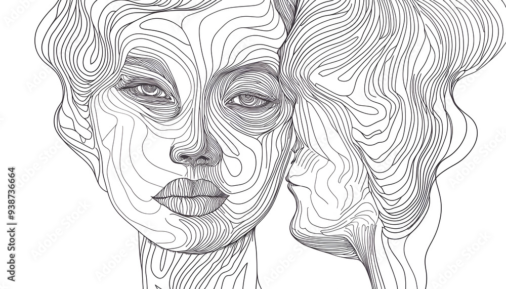 vector drawing of a person's face vector drawing of a person's face