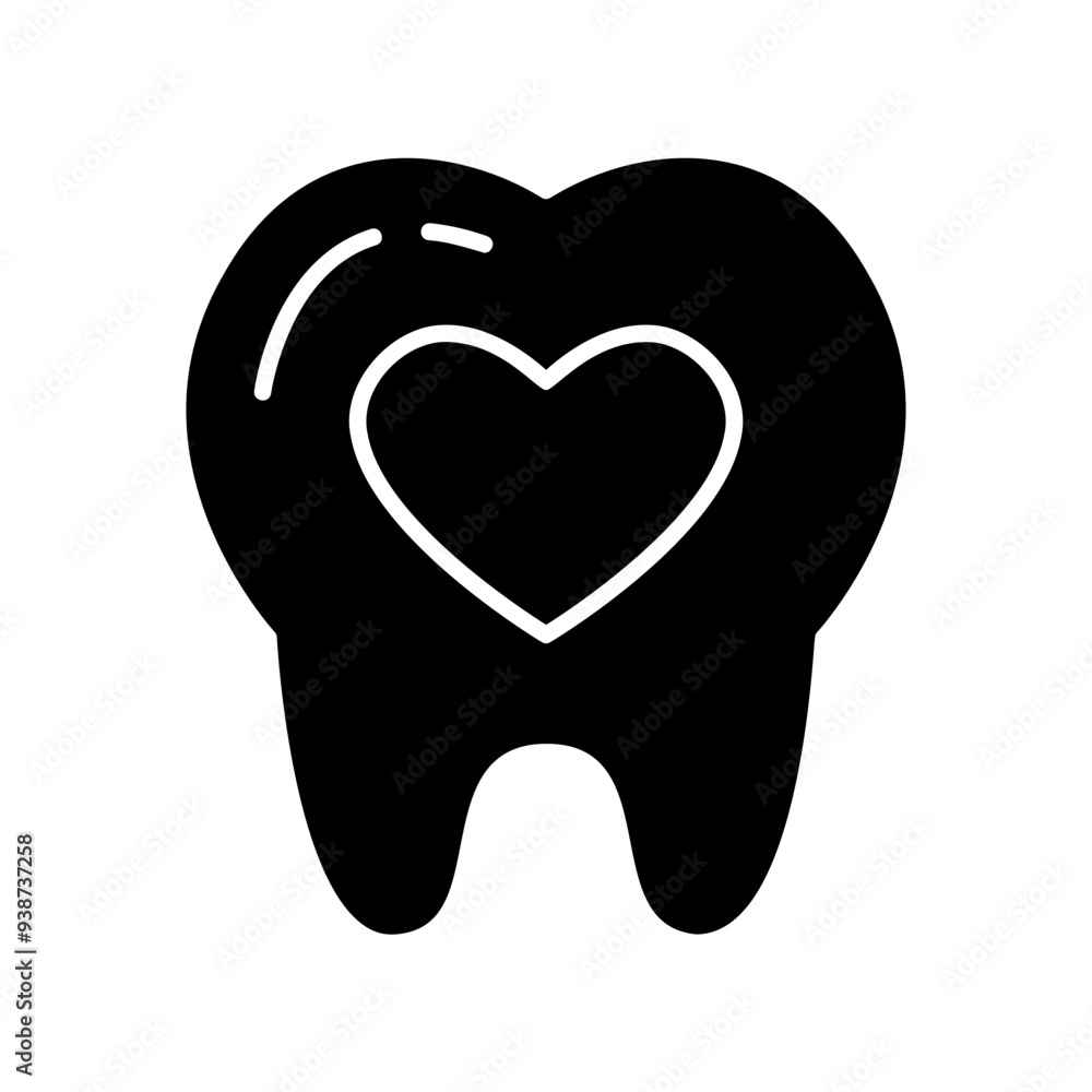 tooth with heart tooth with heart