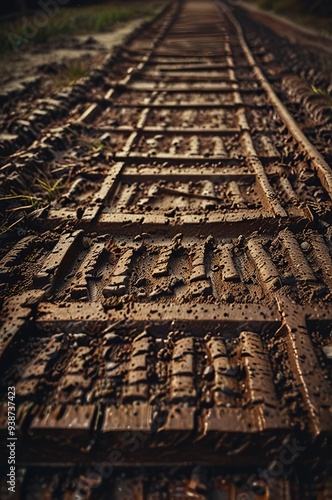 railway tracks in autumn