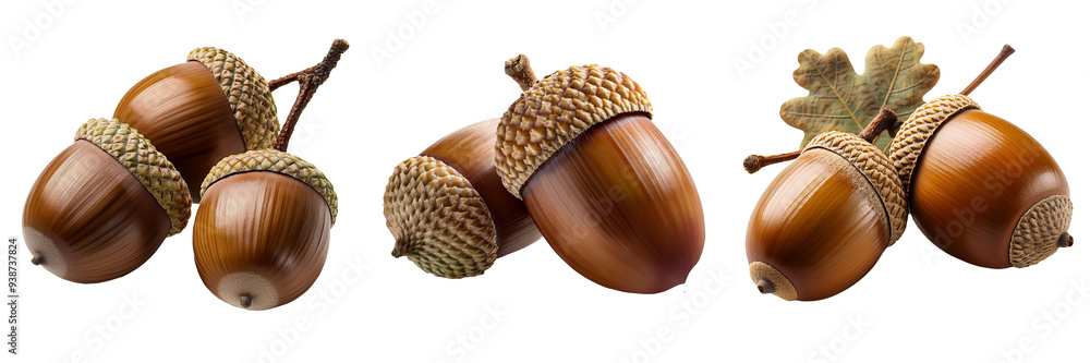 acorns isolated on transparent background acorns isolated on transparent background