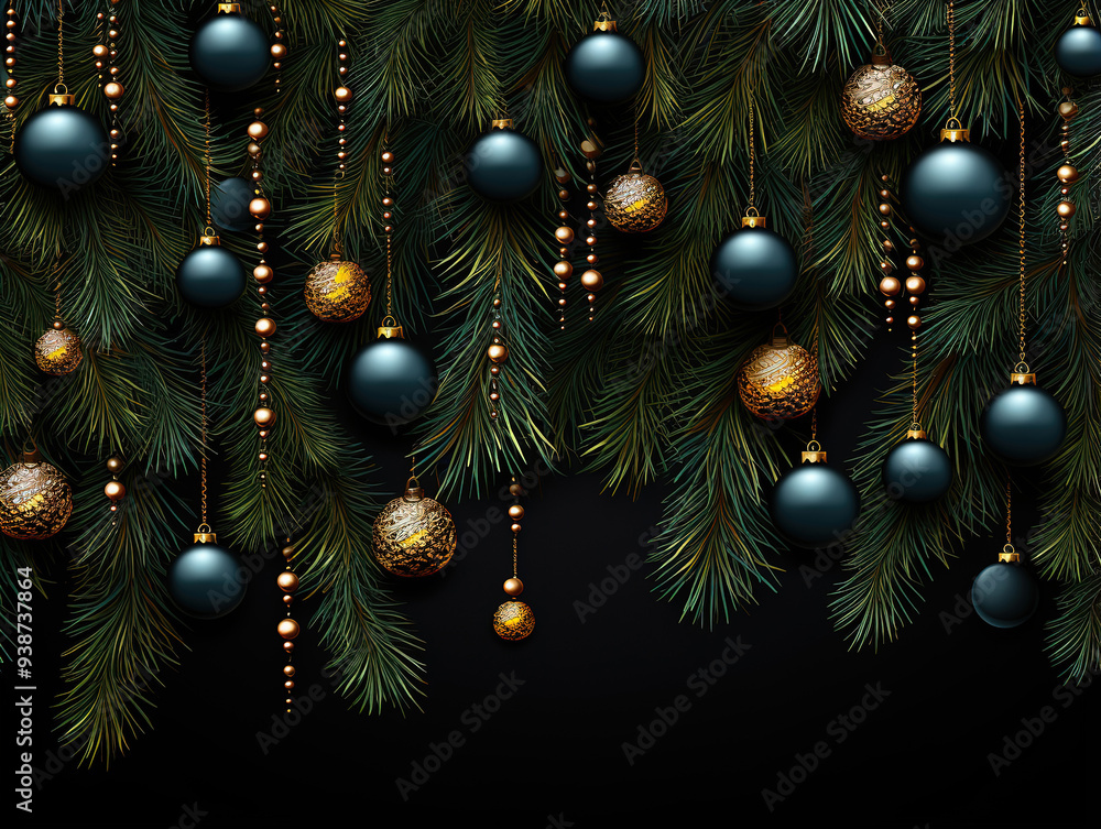Happy new year card on black background Happy new year card on black background