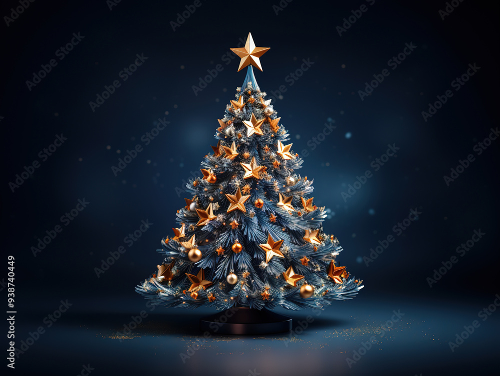 Merry christmas greeting card or banner hanging transparent glass balls pine branches Merry christmas greeting card or banner hanging transparent glass balls pine branches