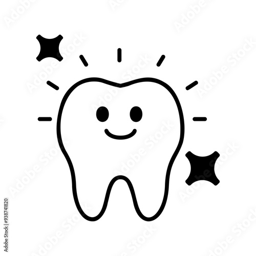 tooth with sparkle