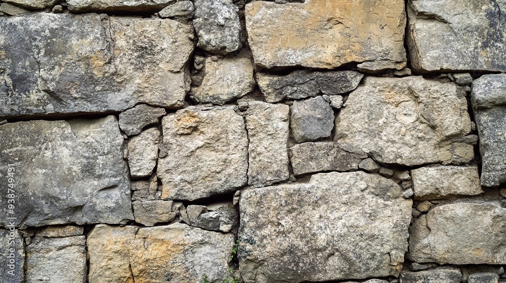 Stone Slab with Cracks on Castle Wall. A Detailed View of a Weathered Stone Slab Embedded in a Castle Wall, Showcasing Visible Cracks and Historical Character. Stone Slab with Cracks on Castle Wall. A Detailed View of a Weathered Stone Slab Embedded in a Castle Wall, Showcasing Visible Cracks and Historical Character.