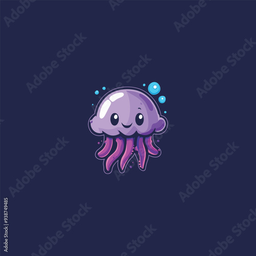 cute jellyfish mascot image

 photo