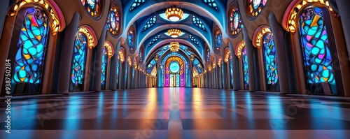 A 3D GaudÃ­ architecture with soft pastel lighting, symbolizing the unique art style of Spain. photo