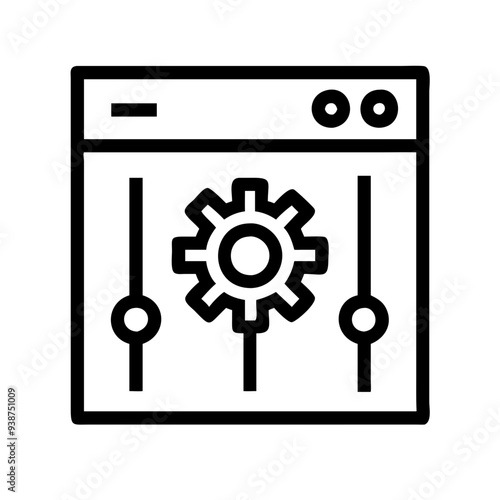  The setting icon is a universally recognized symbol used in digital interfaces to represent configuration, adjustment, and customization options. photo