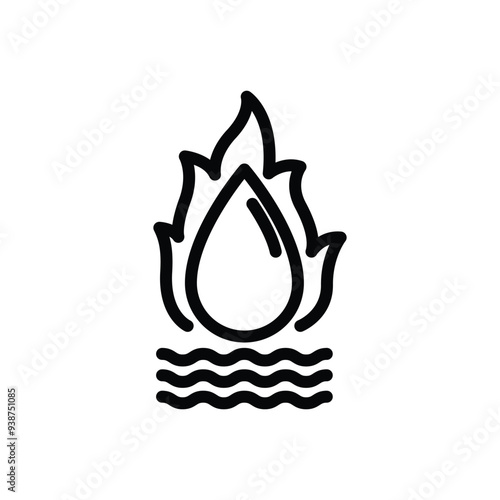 Hot water icon design