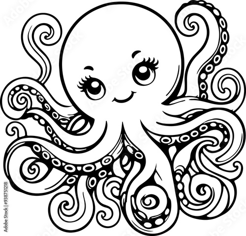 illustration of a cute octopus 