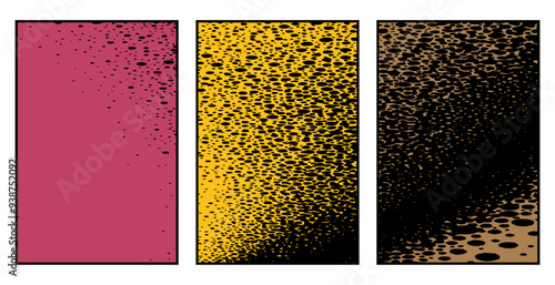 Set of 3 Abstract pattern. Illustration for printing on wall decorations. For use in graphics.