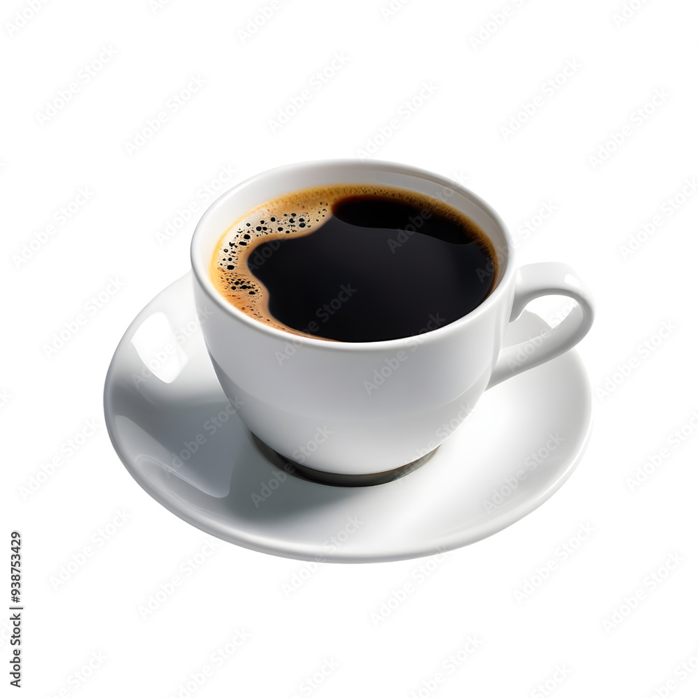 White ceramic cup of black coffee png isolated on white transparent background White ceramic cup of black coffee png isolated on white transparent background