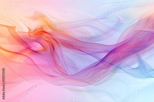 Abstract Artwork with Flowing Pastel Colors