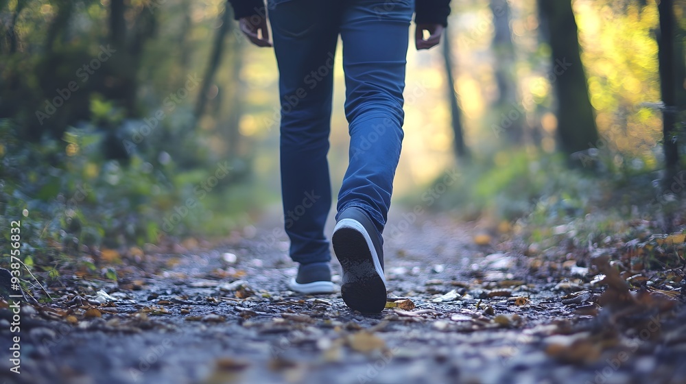 A person walking along a tranquil forest path surrounded by colorful autumn foliage, capturing the essence of nature and solitude. A person walking along a tranquil forest path surrounded by colorful autumn foliage, capturing the essence of nature and solitude.