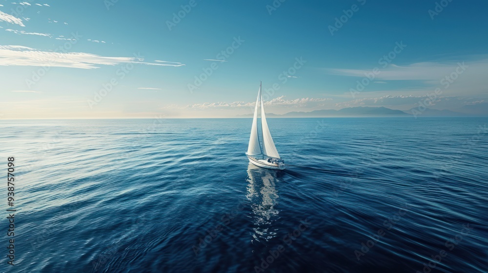 Obraz premium Sailing into the Azure Horizon