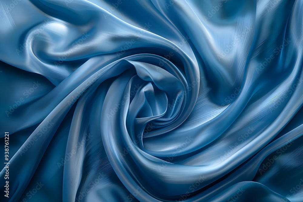 Obraz premium Blue Silk Fabric Texture
