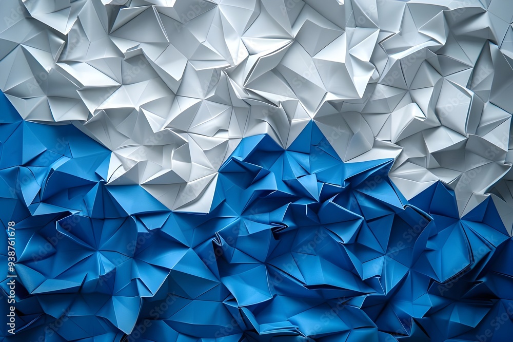Abstract Geometric Pattern with Blue and White Triangles Abstract Geometric Pattern with Blue and White Triangles