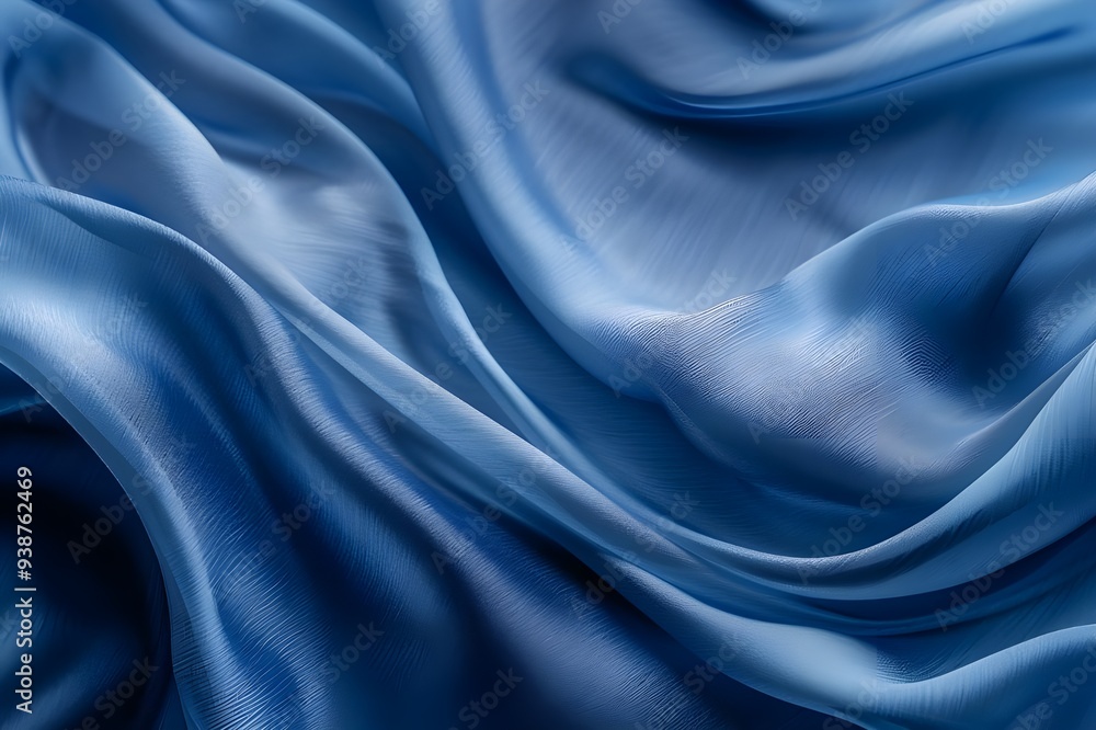 Obraz premium Blue Silk Fabric Texture