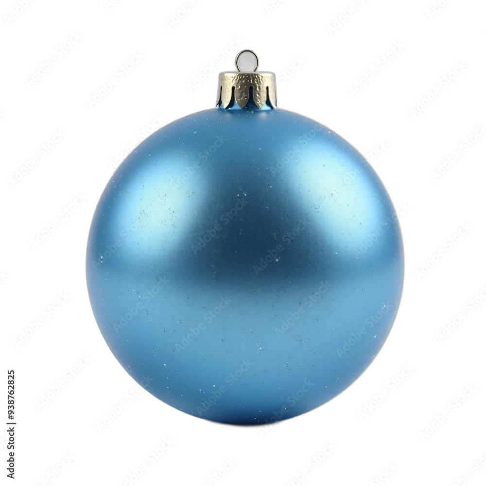 Christmas ball ornament covered by light blue glitter isolated on transparent PNG background. Christmas ball ornament covered by light blue glitter isolated on transparent PNG background.