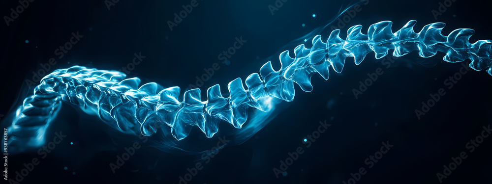Glowing Blue X-ray Spine Glowing Blue X-ray Spine