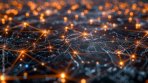 Circuit board rendering, Futuristic digital generic technology layout. Advanced technology concept., Electronic motherboard rendering